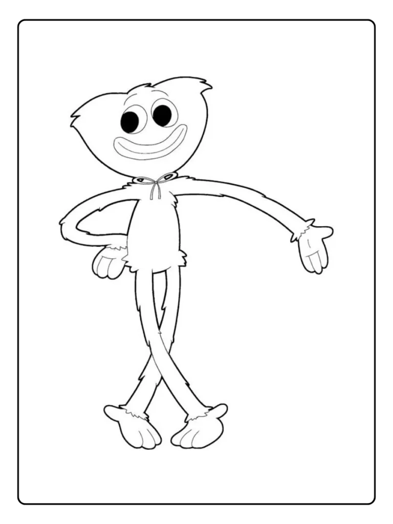 Huggy Wuggy Kleurplaat