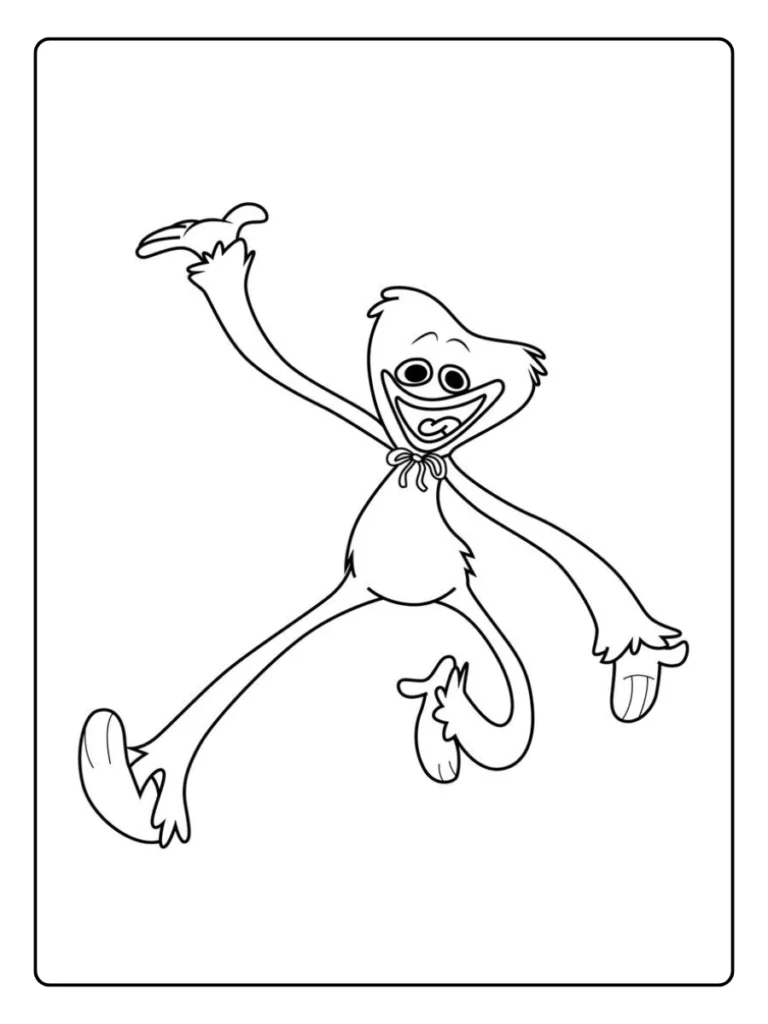 Huggy Wuggy Kleurplaat