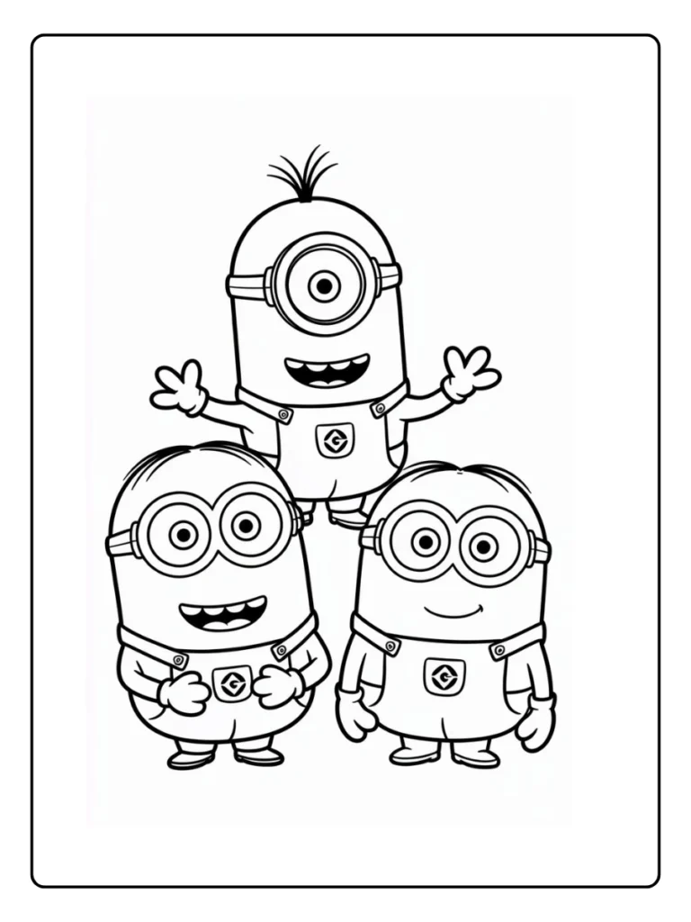 Kleurplaat Minions