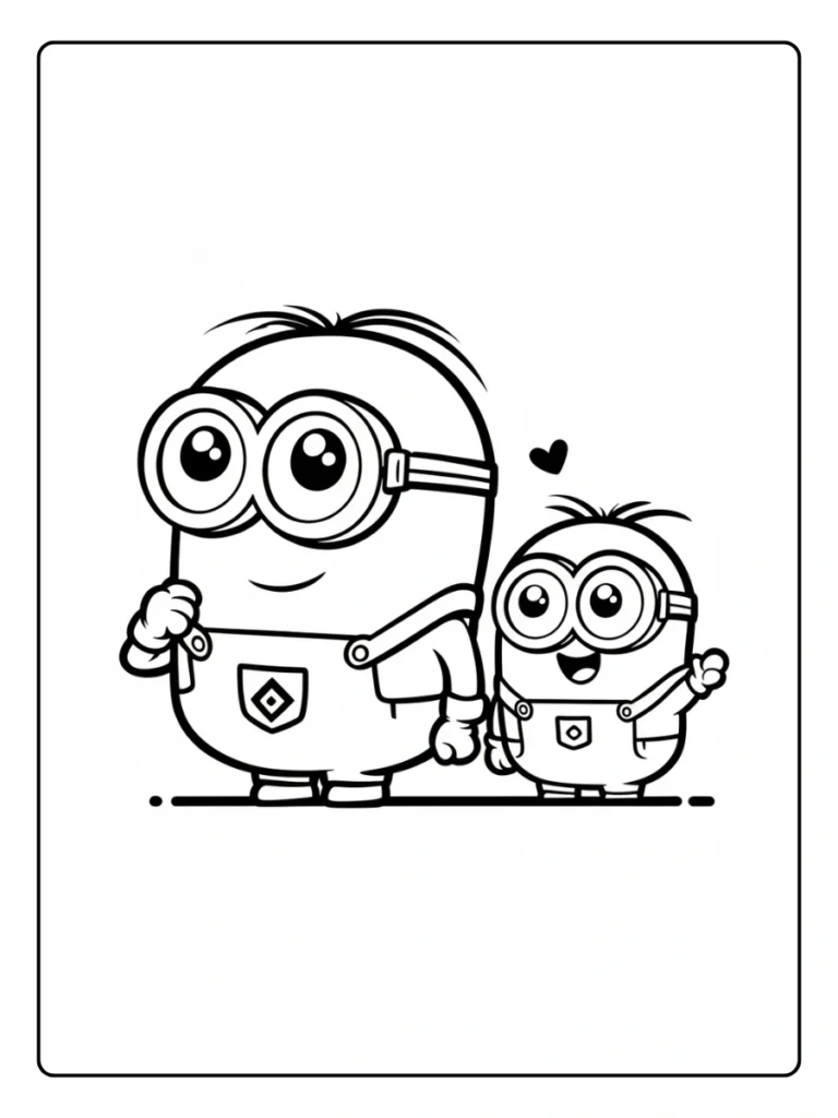Kleurplaat Minions