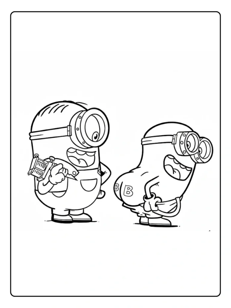 Kleurplaat Minions