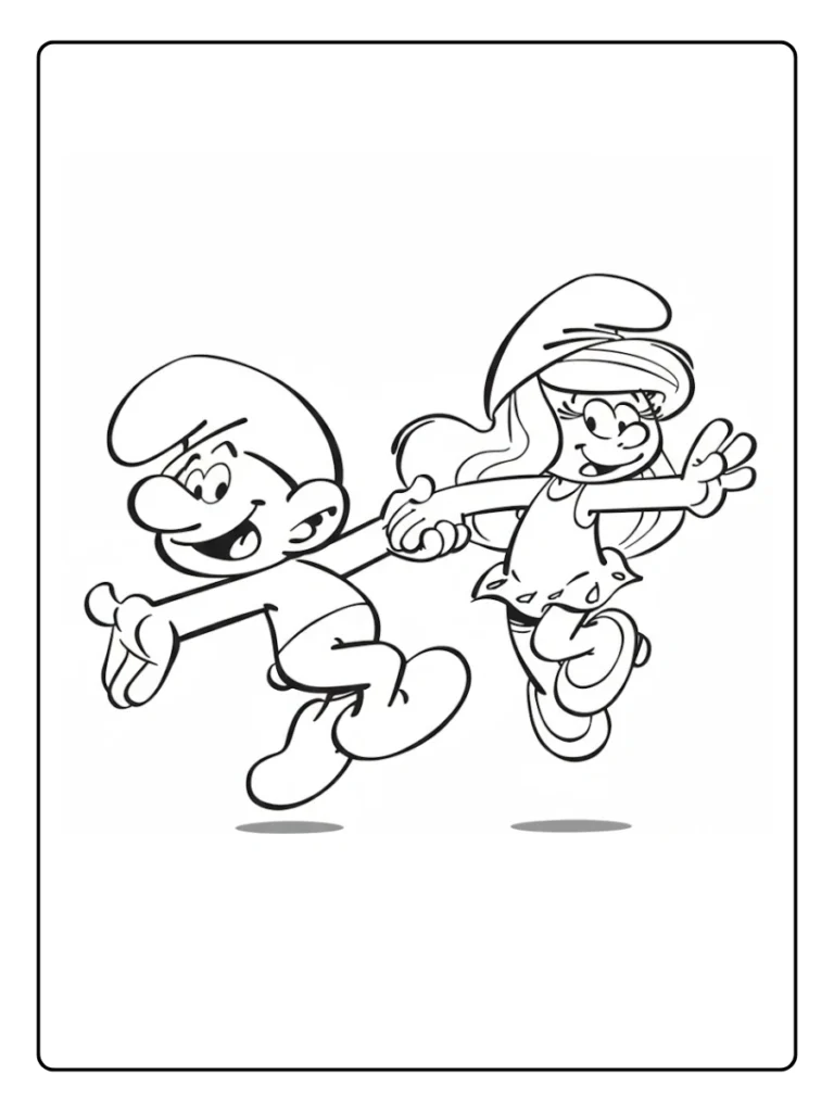 Kleurplaat Smurfen