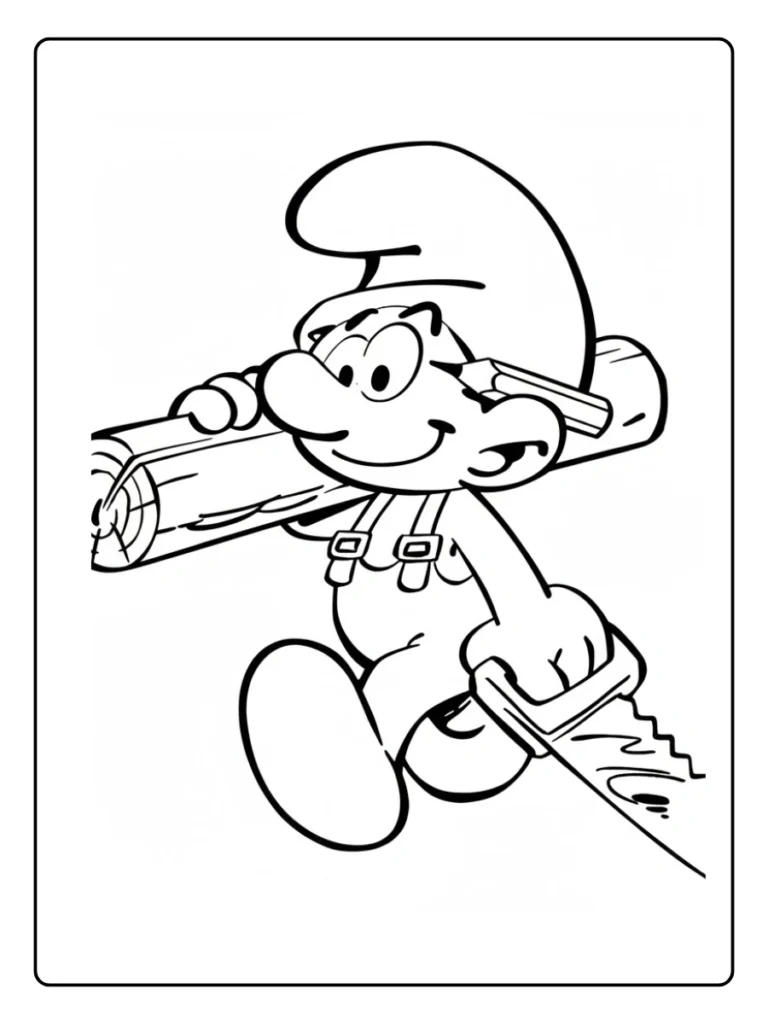Kleurplaat Smurfen