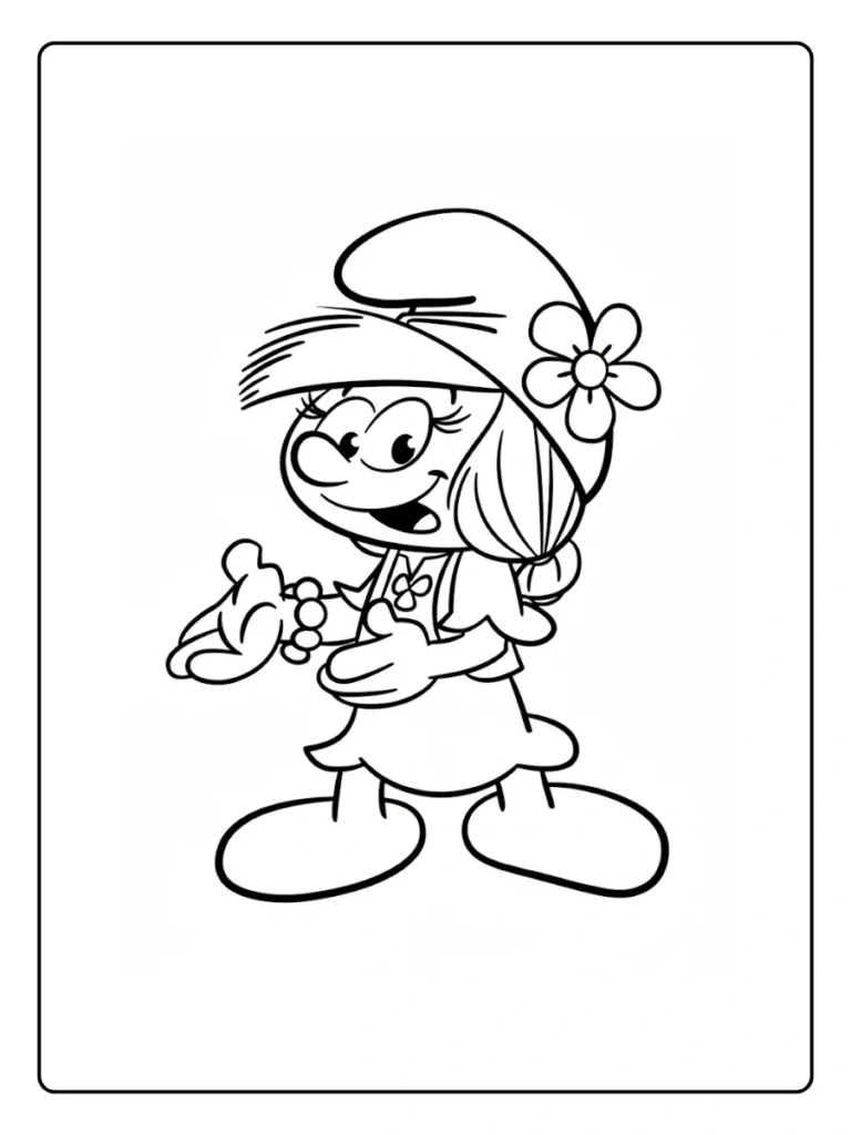 Kleurplaat Smurfen