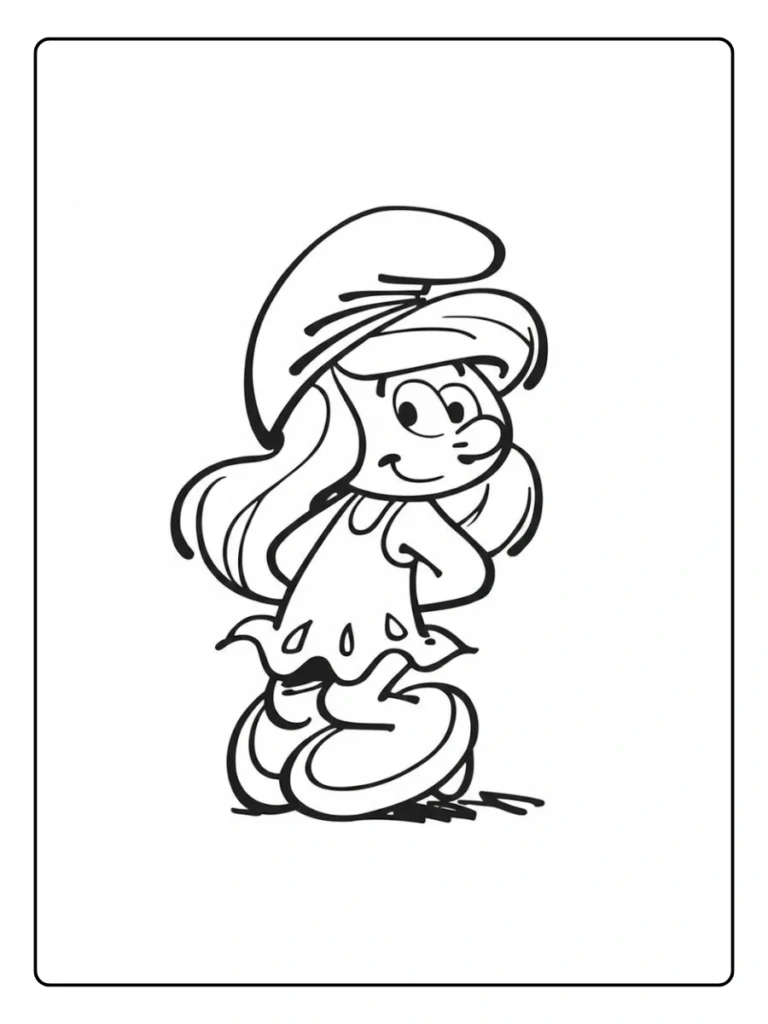 Kleurplaat Smurfen
