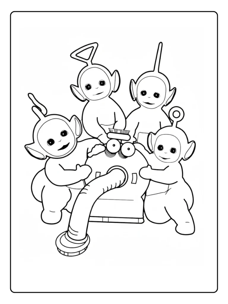 Kleurplaat Teletubbies