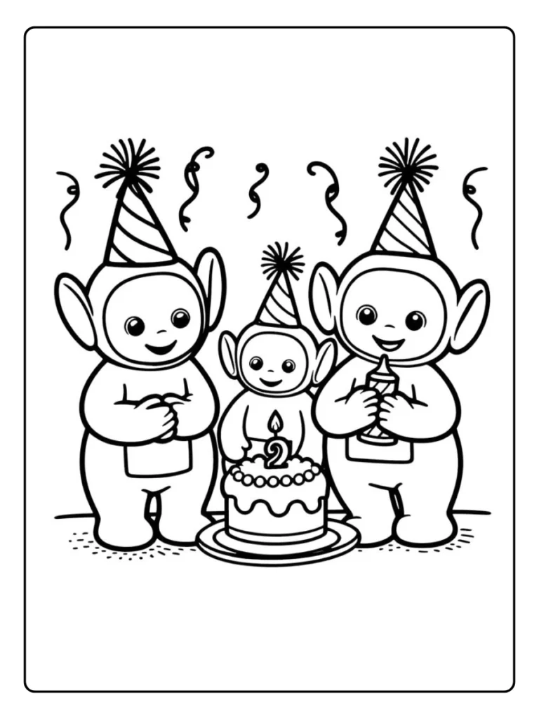 Kleurplaat Teletubbies