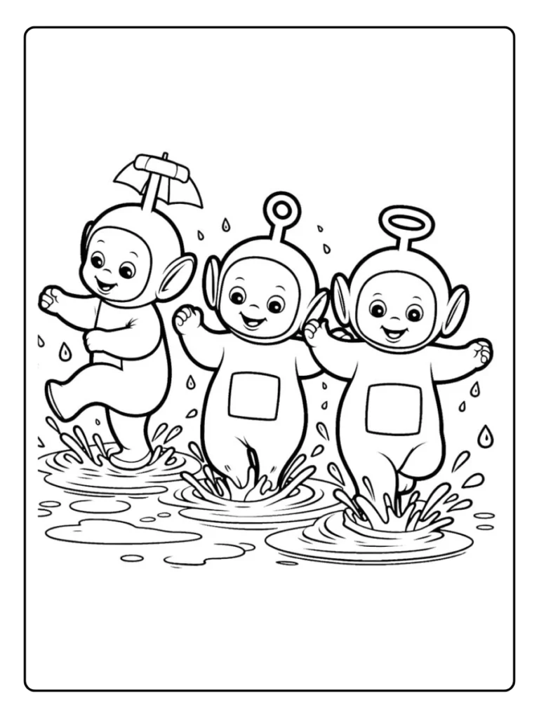 Kleurplaat Teletubbies