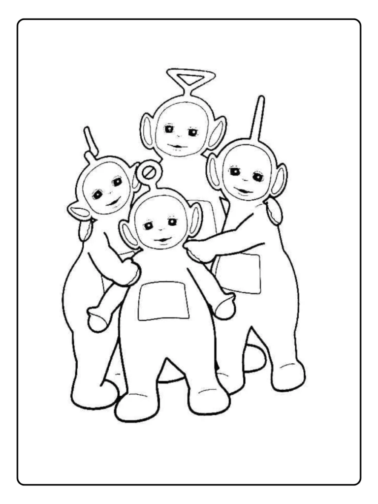 Kleurplaat Teletubbies
