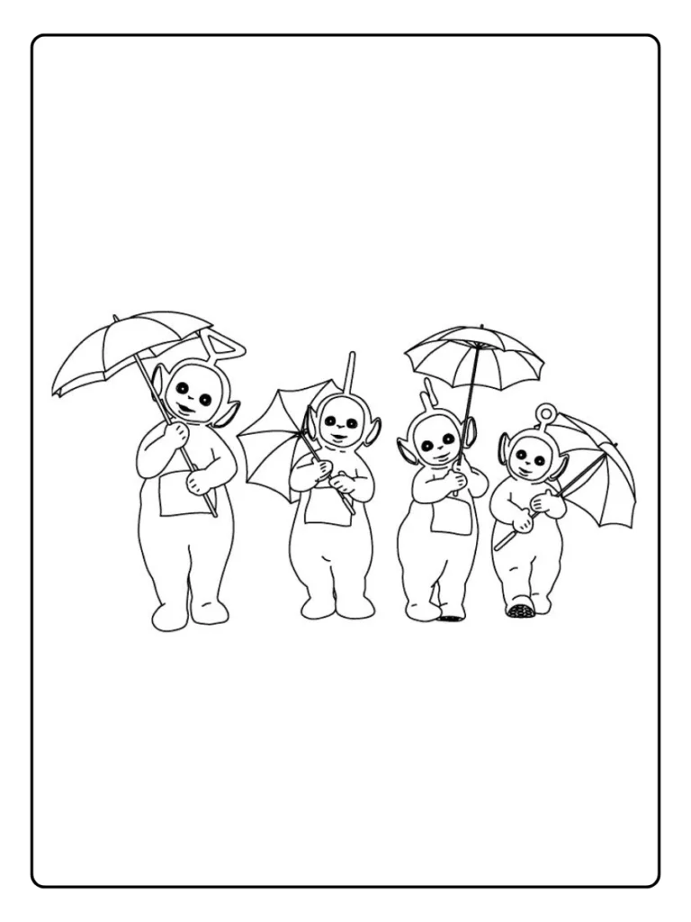 Kleurplaat Teletubbies