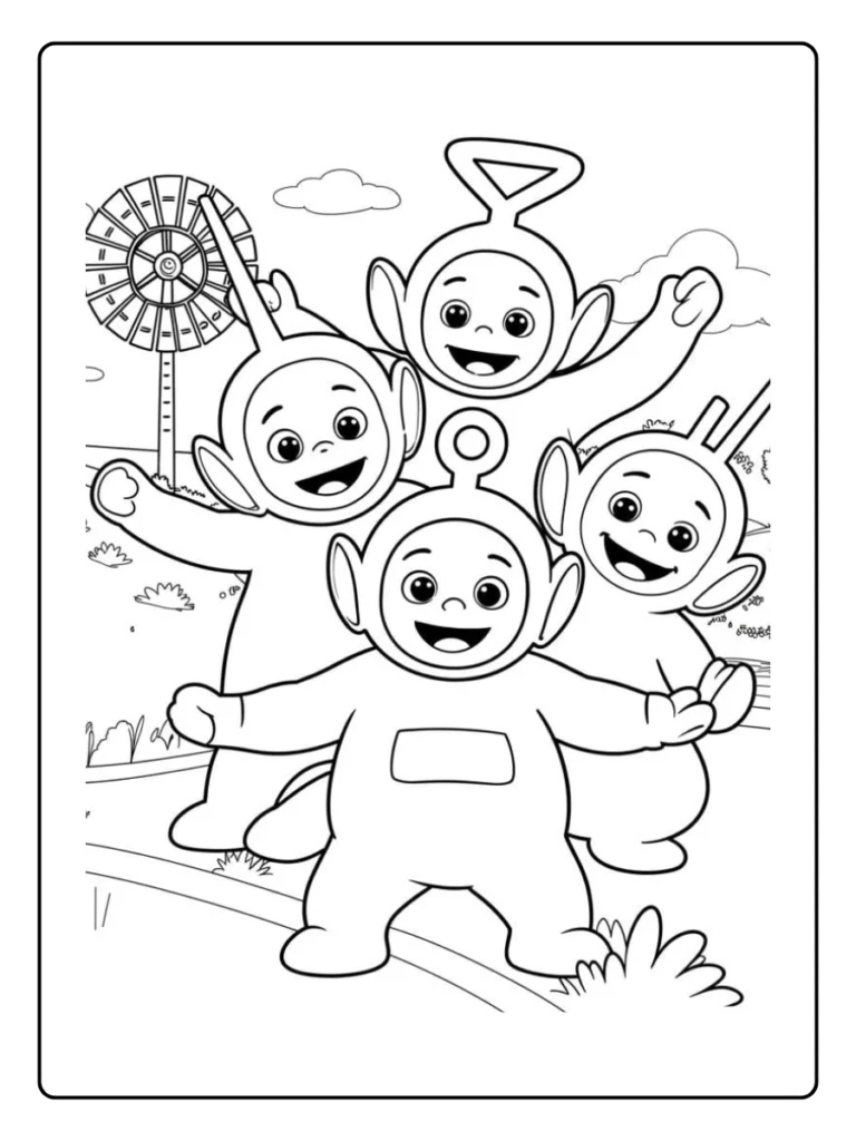 Kleurplaat Teletubbies