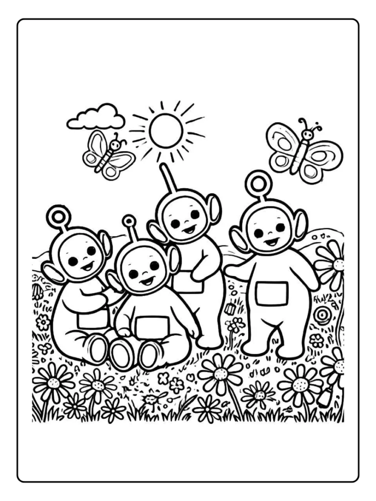 Kleurplaat Teletubbies