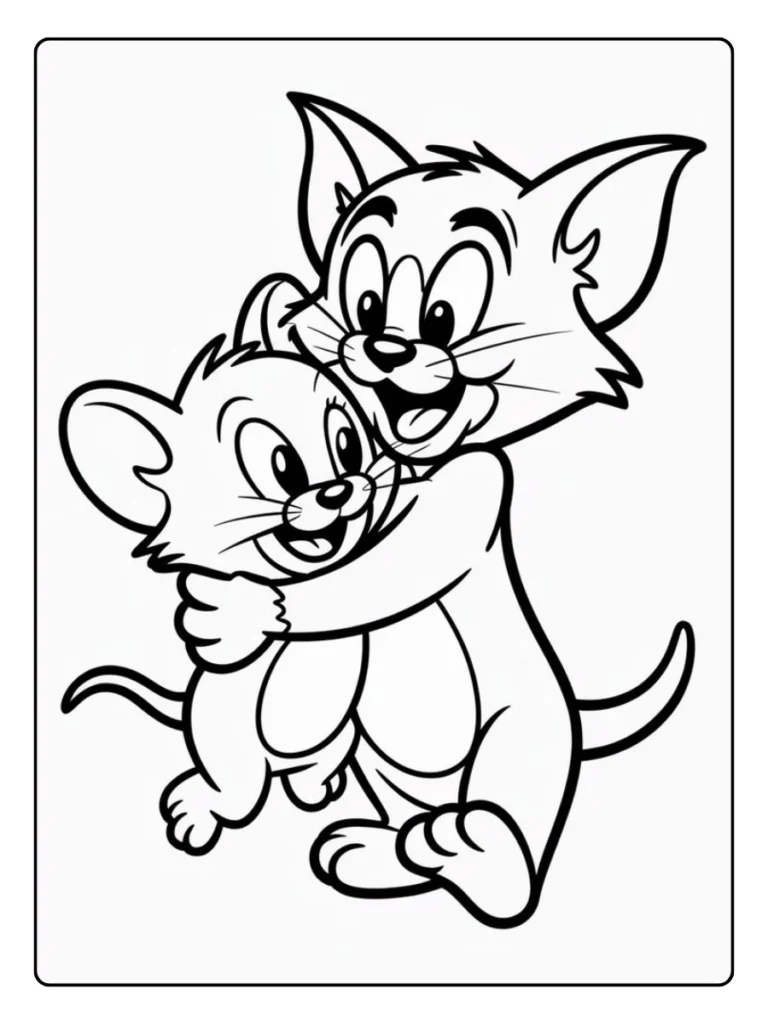 Kleurplaat Tom En Jerry