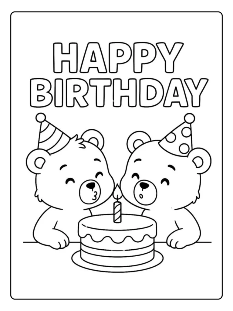 Kleurplaat Verjaardag