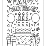 Kleurplaat Verjaardag