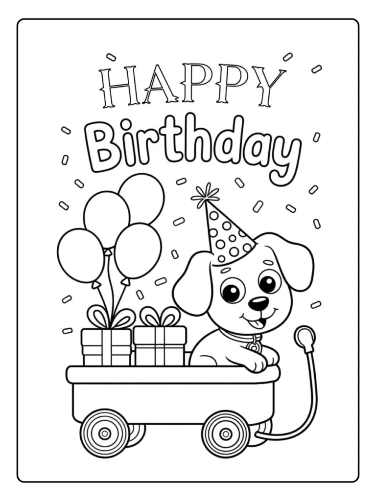 Kleurplaat Verjaardag