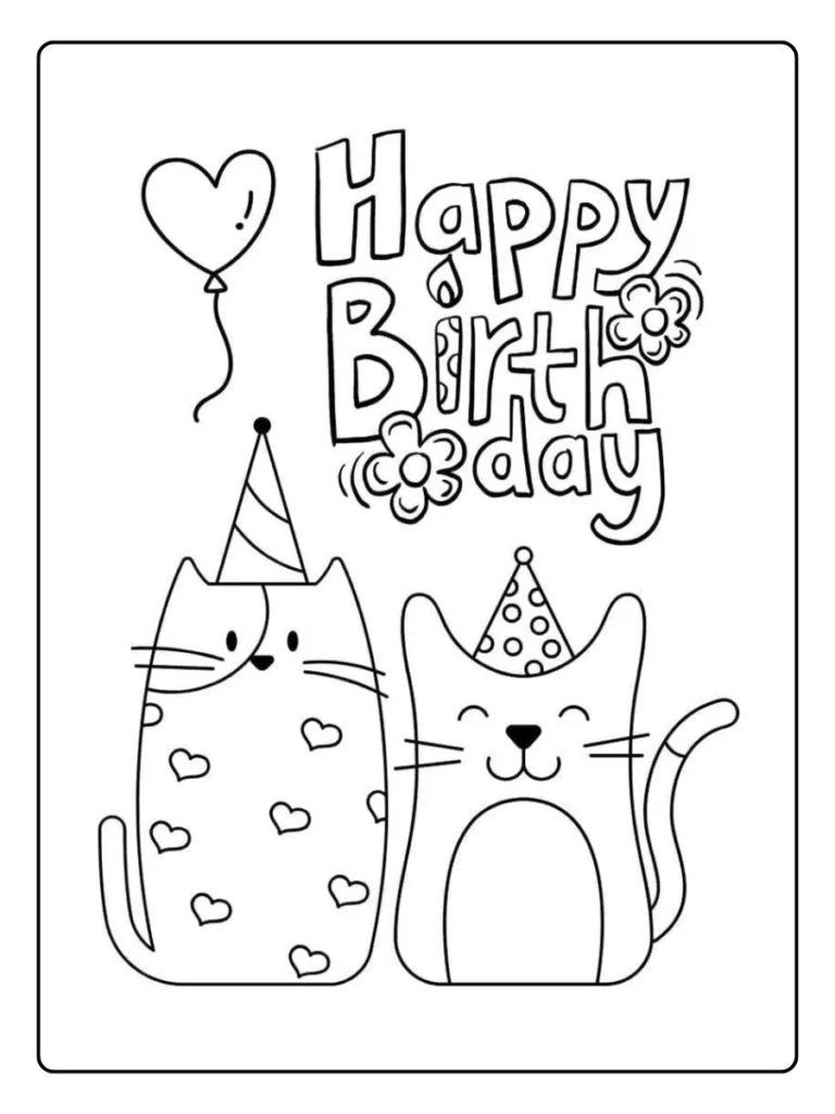 Kleurplaat Verjaardag