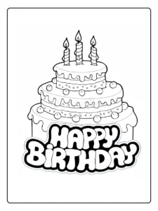 Kleurplaat Verjaardag