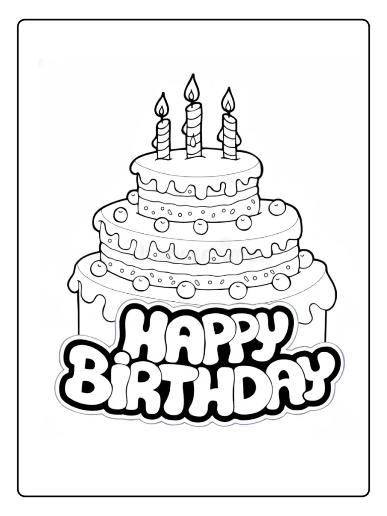 Kleurplaat Verjaardag