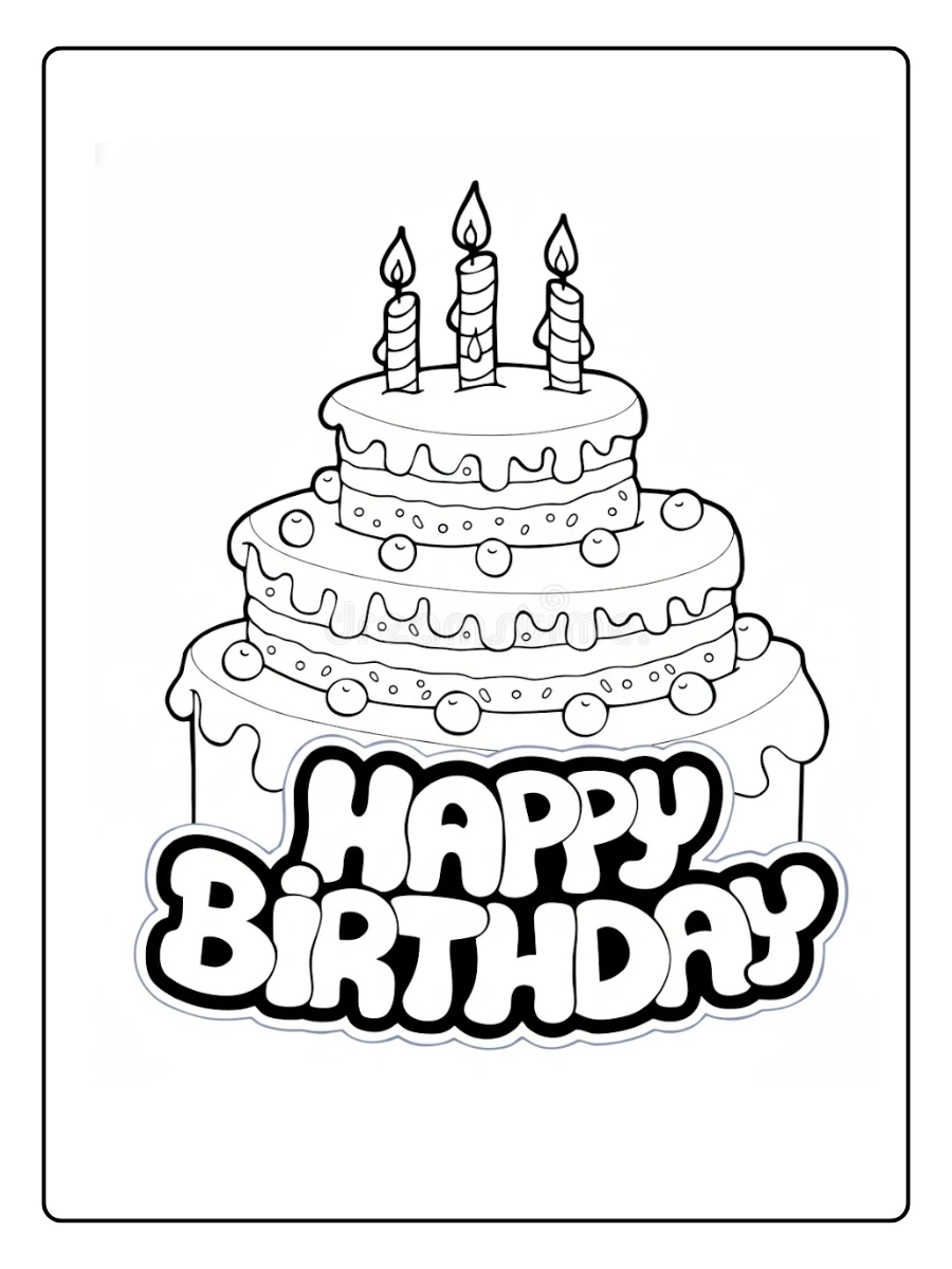 Kleurplaat Verjaardag