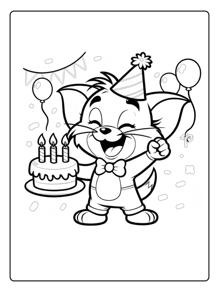 Kleurplaat Verjaardag