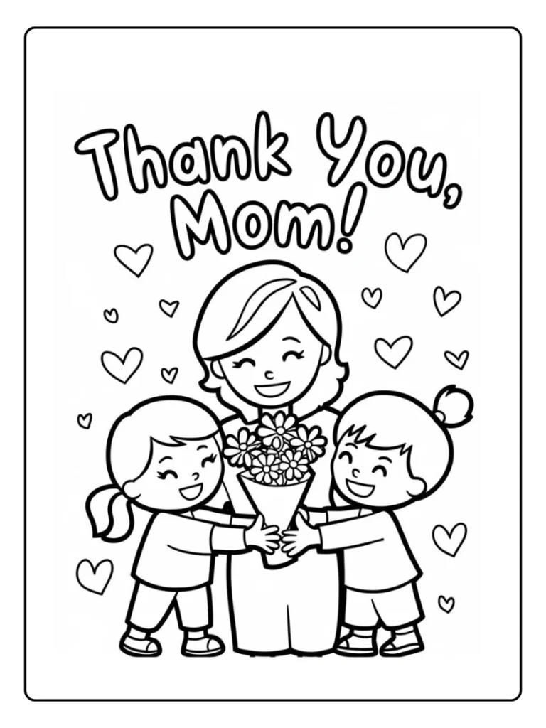 Kleurplaat Verjaardag Mama