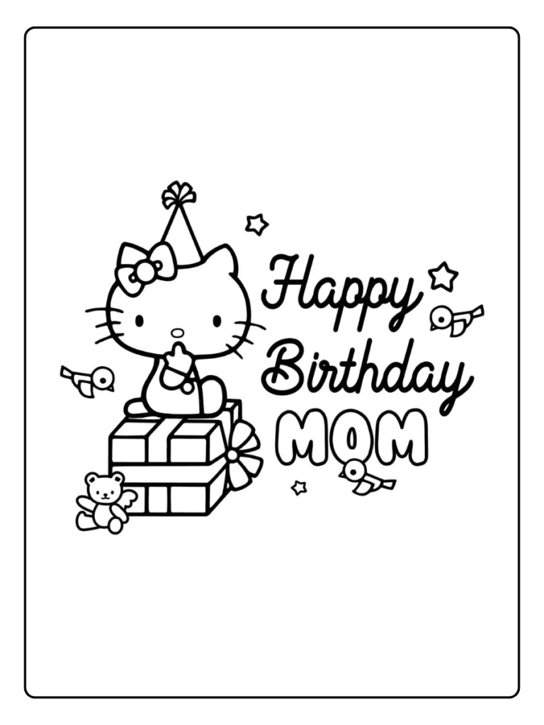 Kleurplaat Verjaardag Mama