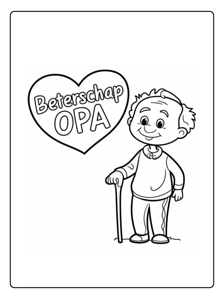 Kleurplaat Verjaardag Opa