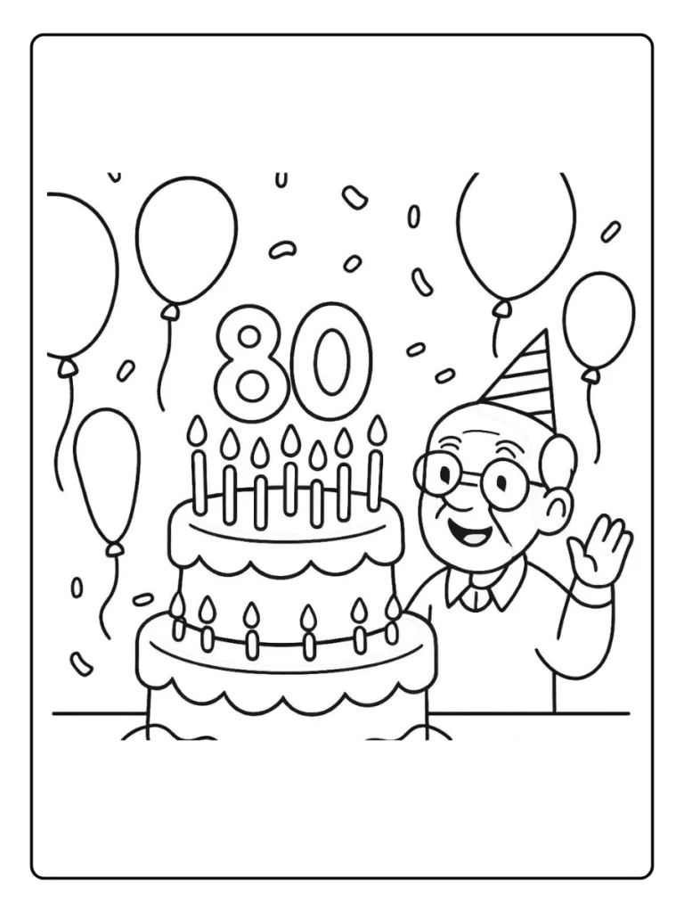 Kleurplaat Verjaardag Opa