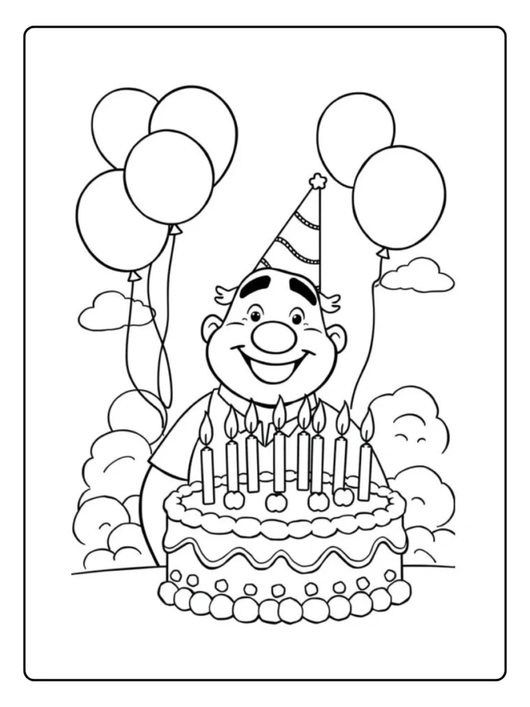 Kleurplaat Verjaardag Opa