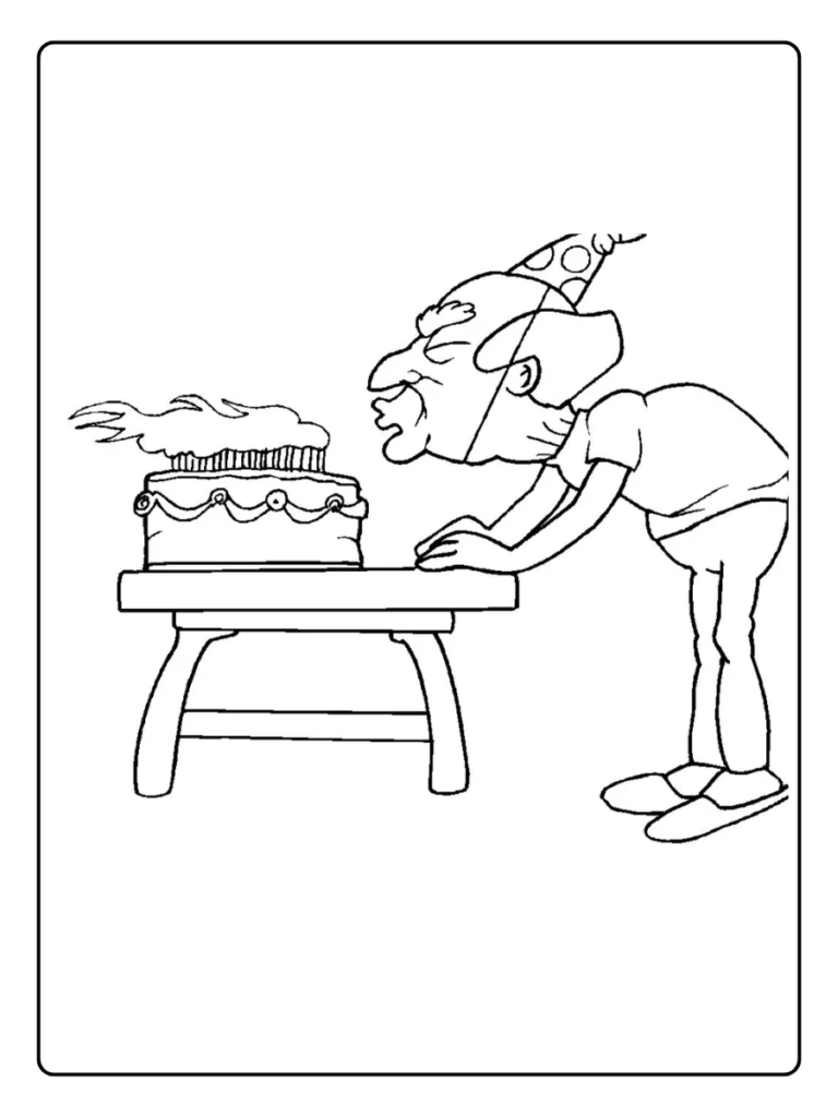 Kleurplaat Verjaardag Opa