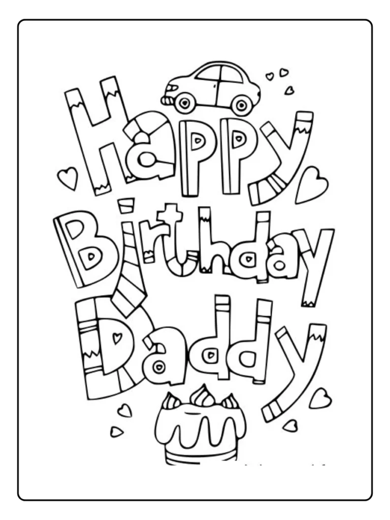 Kleurplaat Verjaardag Papa