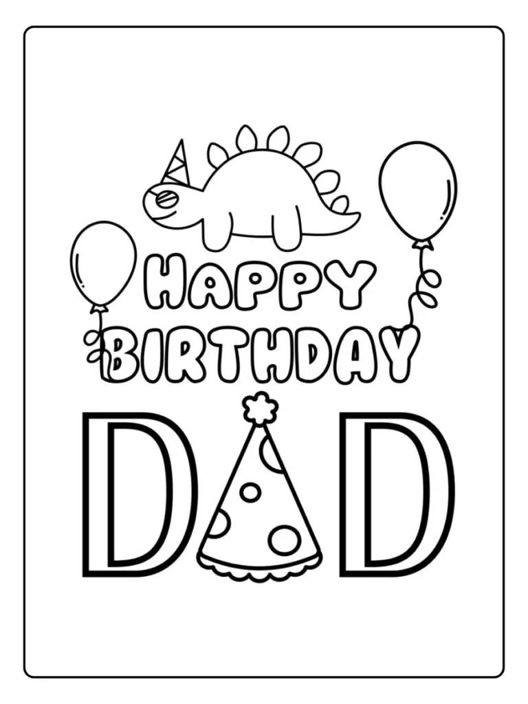 Kleurplaat Verjaardag Papa