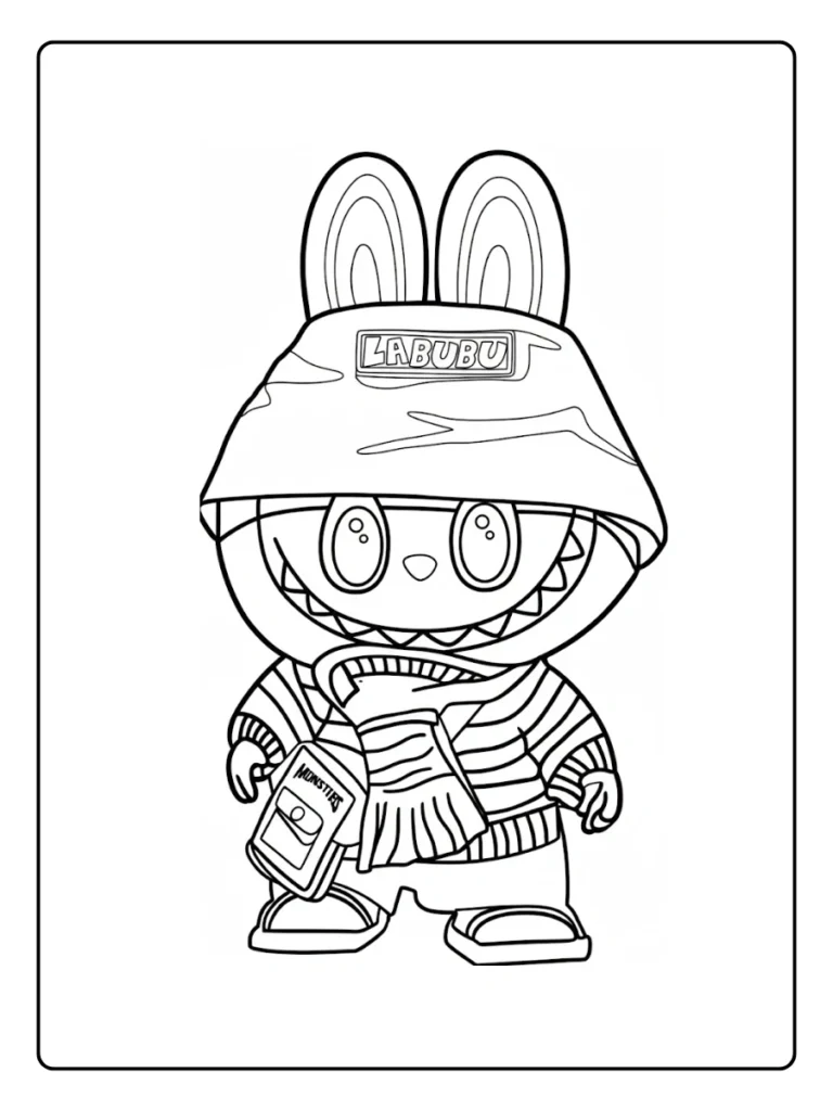 Labubu Kleurplaat