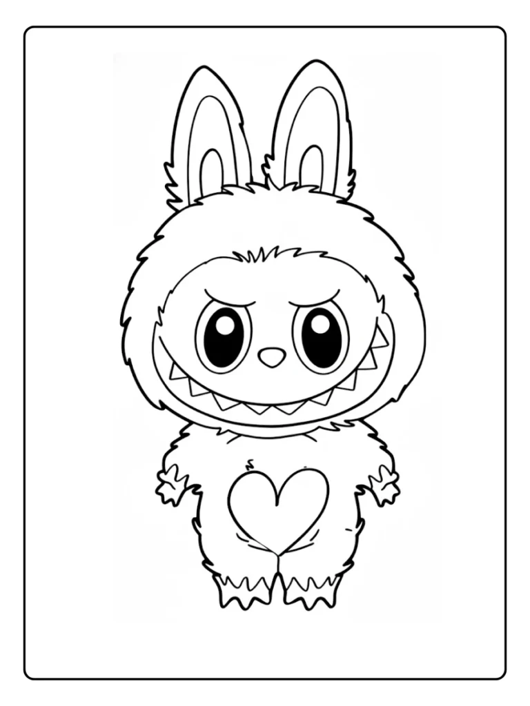 Labubu Kleurplaat
