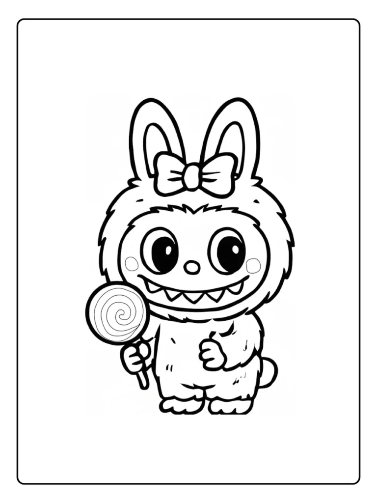 Labubu Kleurplaat
