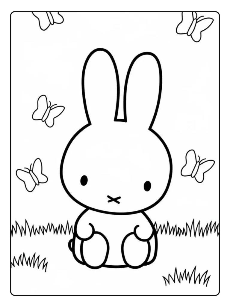 Nijntje Kleurplaat In De Tuin