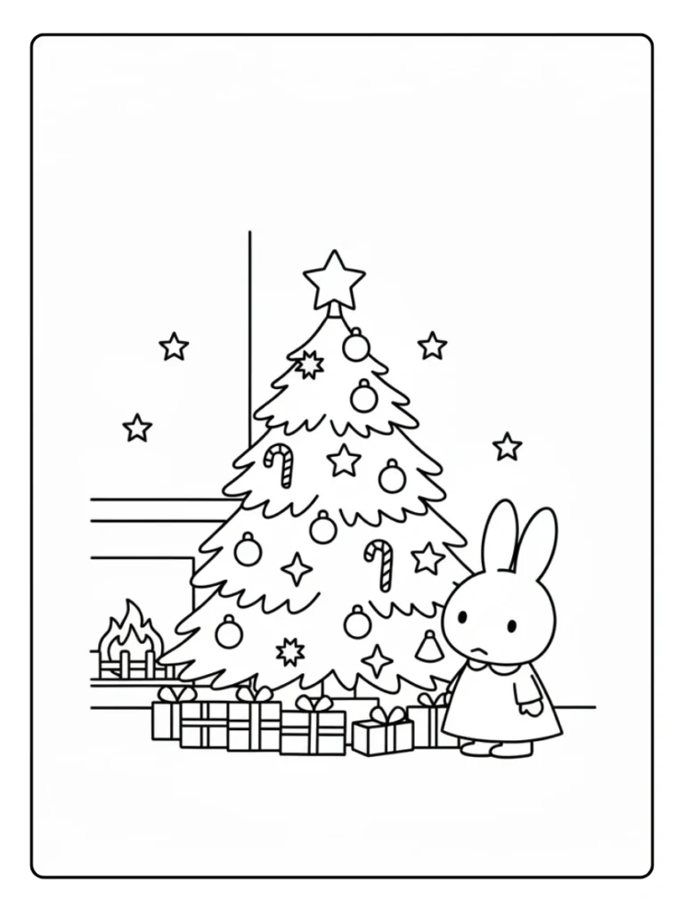 Nijntje Kleurplaat Kerstboom