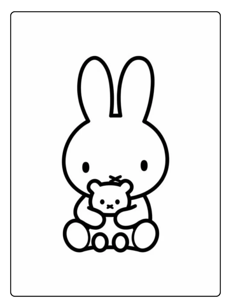 Nijntje Kleurplaat Met Knuffel