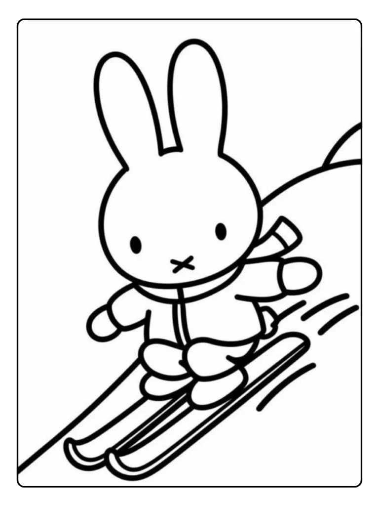 Nijntje Kleurplaat Sneeuw Pret