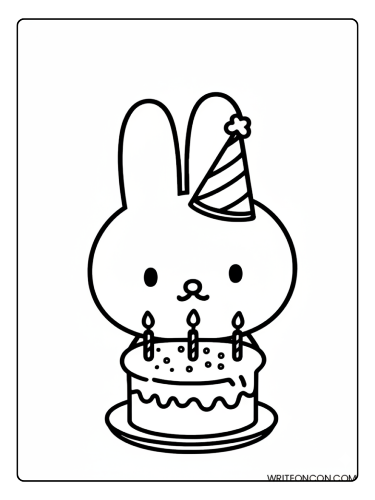 Nijntje Verjaardag Ballon Kleurplaat