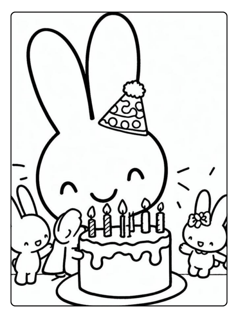 Nijntje Verjaardag Gratis Kleurplaat