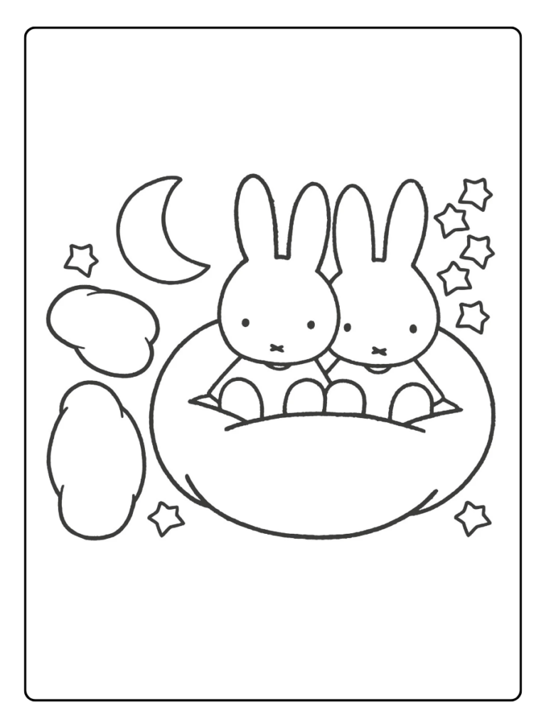 Nijntje Verjaardag Met Bloemen Kleurplaat