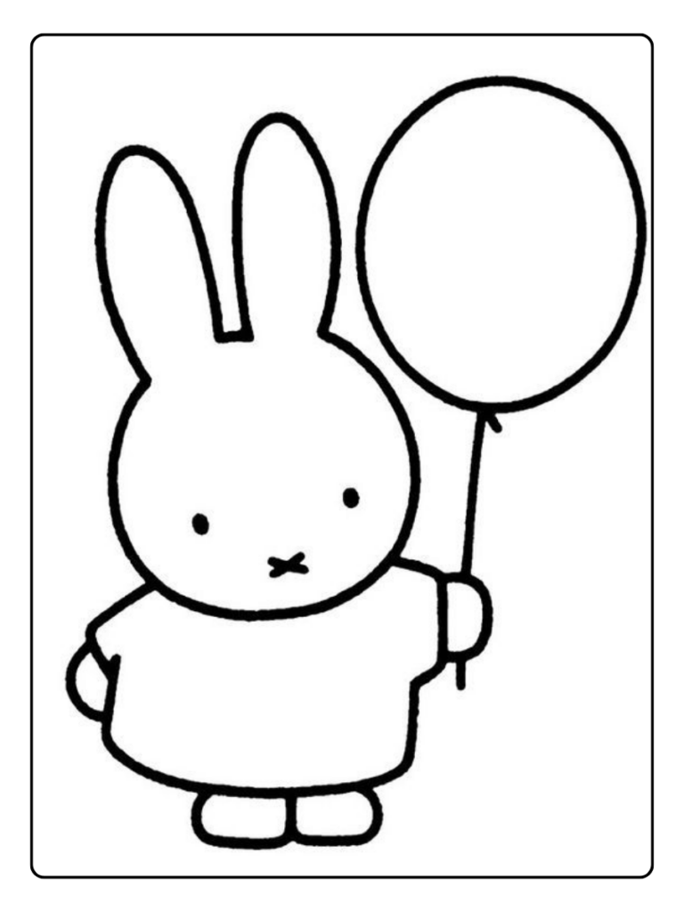 Nijntje Verjaardag Simpel Kleurplaat