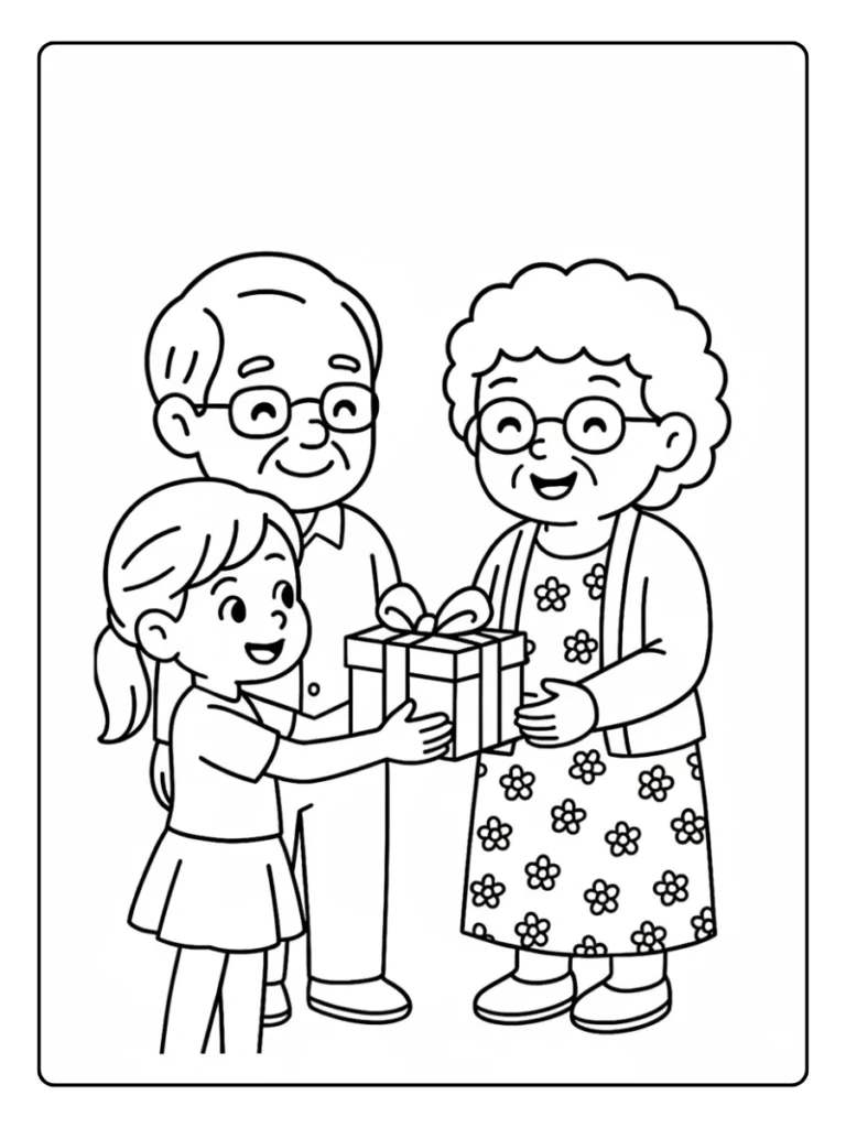 Oma Verjaardag Tekenen Kleurplaat