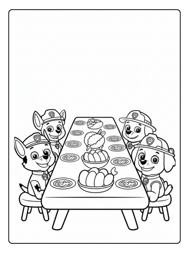 Paw Patrol Verjaardag Chase Marshall Kleurplaat