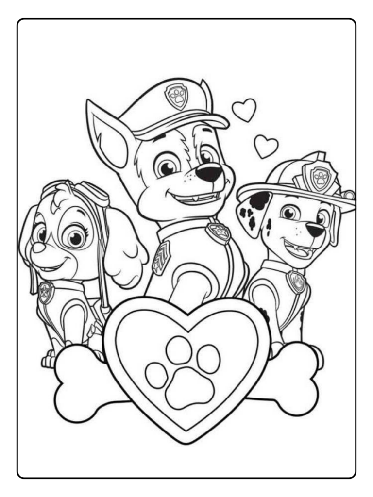 Paw Patrol Verjaardag Simpel Kleurplaat