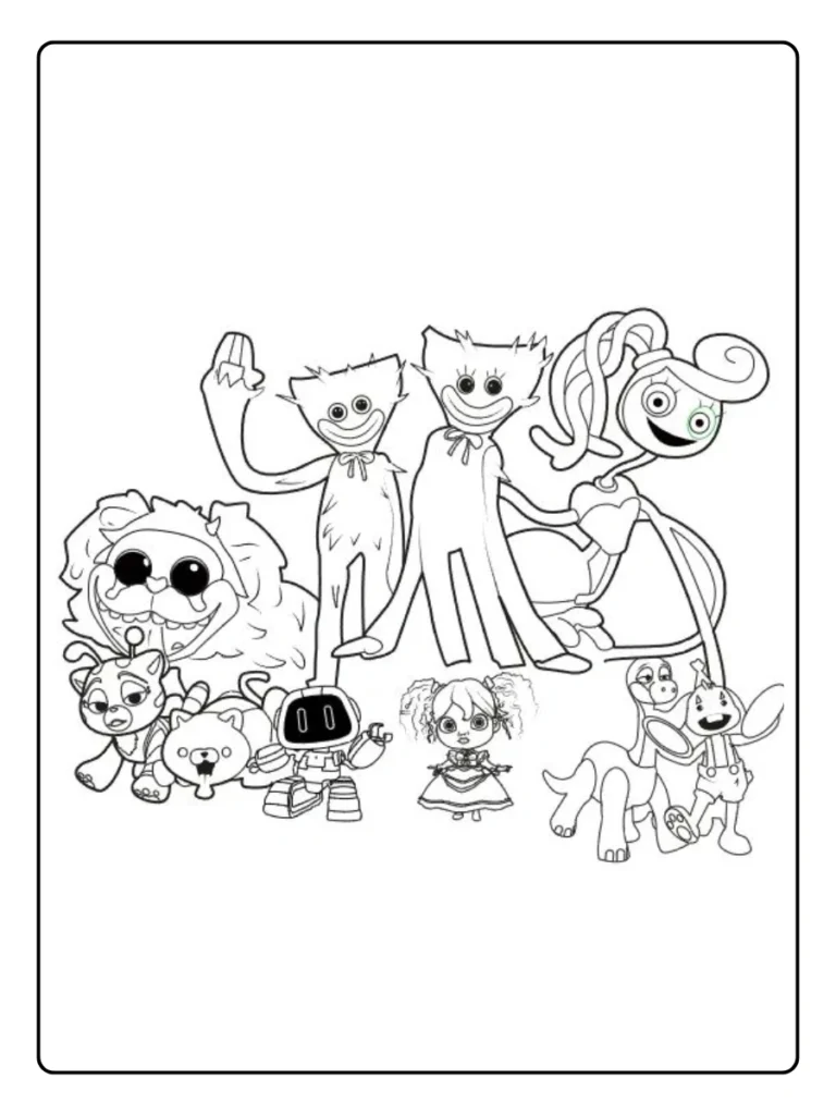 Poppy Playtime Kleurplaat