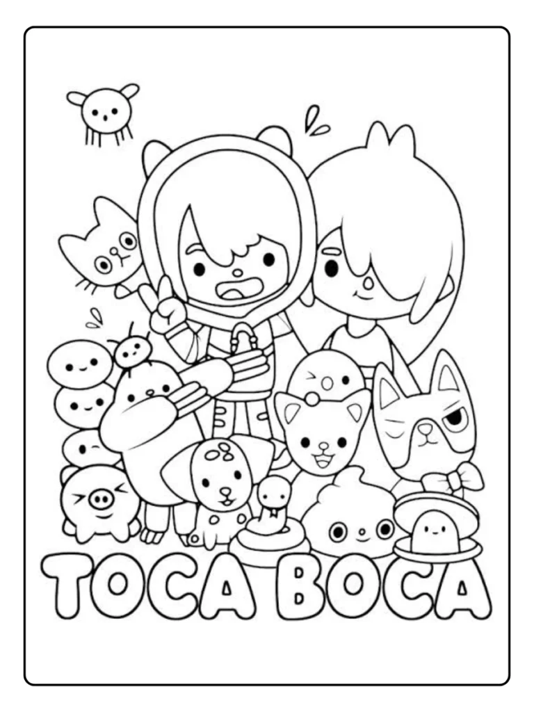 Toca Boca Kleurplaat