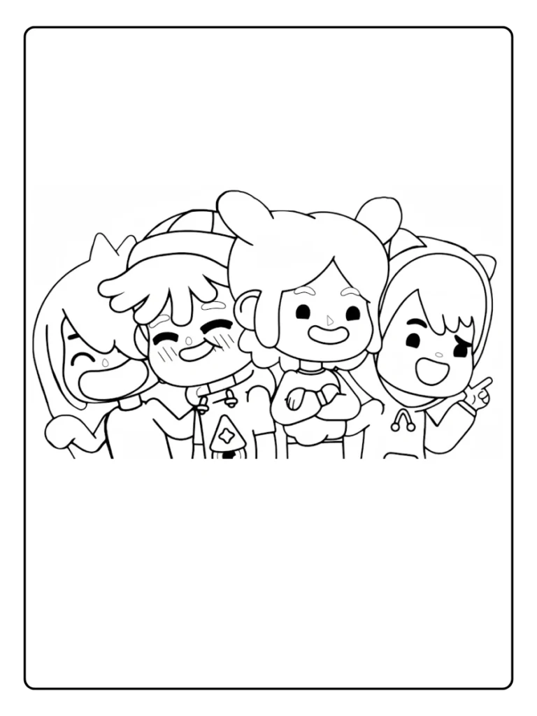 Toca Boca Kleurplaat